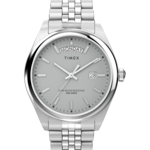 Timex Legacy Day and Date 41mm Stainless Steel Bracelet Watch