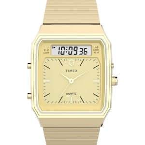 Q Timex 1982 Ana-Digi Reissue 33mm Stainless Steel Bracelet Watch