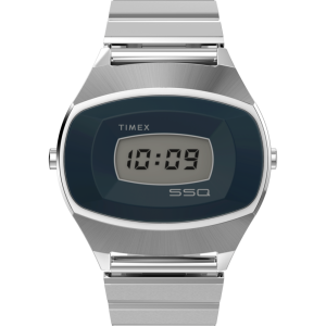 Q Timex  1975 SSQ Digital Reissue 38mm Stainless Steel Bracelet Watch