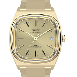 Timex  Automatic 1983 E Line Reissue 34mm Gold-Tone Expansion Band Watch