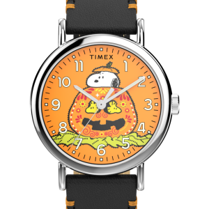 Peanuts  x Timex Weekender Pumpkin Dial 40mm Leather Strap Watch