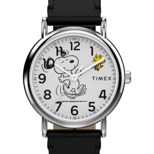 Peanuts  x Timex Weekender Snoopy Dancing 38mm Leather Strap Watch