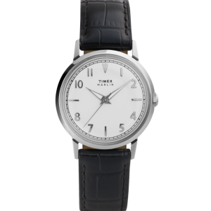 Marlin  Quartz 34mm Leather Strap Watch