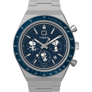 Peanuts® x Q Timex® Chronograph 40mm Stainless Steel Bracelet Watch