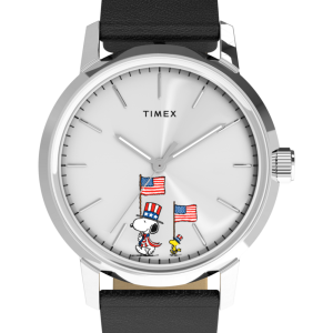 Peanuts x Timex Marlin Automatic Americana 40mm Leather Strap Watch