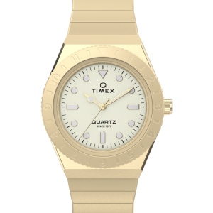 Q Timex  Mini 30mm Stainless Steel Expansion Band Watch