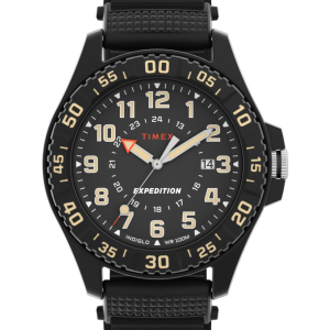 Expedition Acadia Rugged 42mm Mixed Material Fabric Strap Watch
